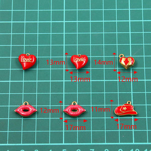 Custom <b>Cute</b> Cartoon DIY 14k 18k PVD Gold Plated Jewelry 316L Stainless Steel <b>Bracelet</b> Lip Charms for <b>Bracelet</b> Necklace - Product Image 3