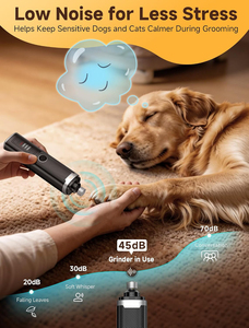 Lime à ongles silencieuse pour animaux de compagnie 10000 tr/min, recharge USB rapide, écran LED, pour pattes de chats et griffes, kit de toilettage pour animaux de compagnie, best-seller 2026 - Product Image 4