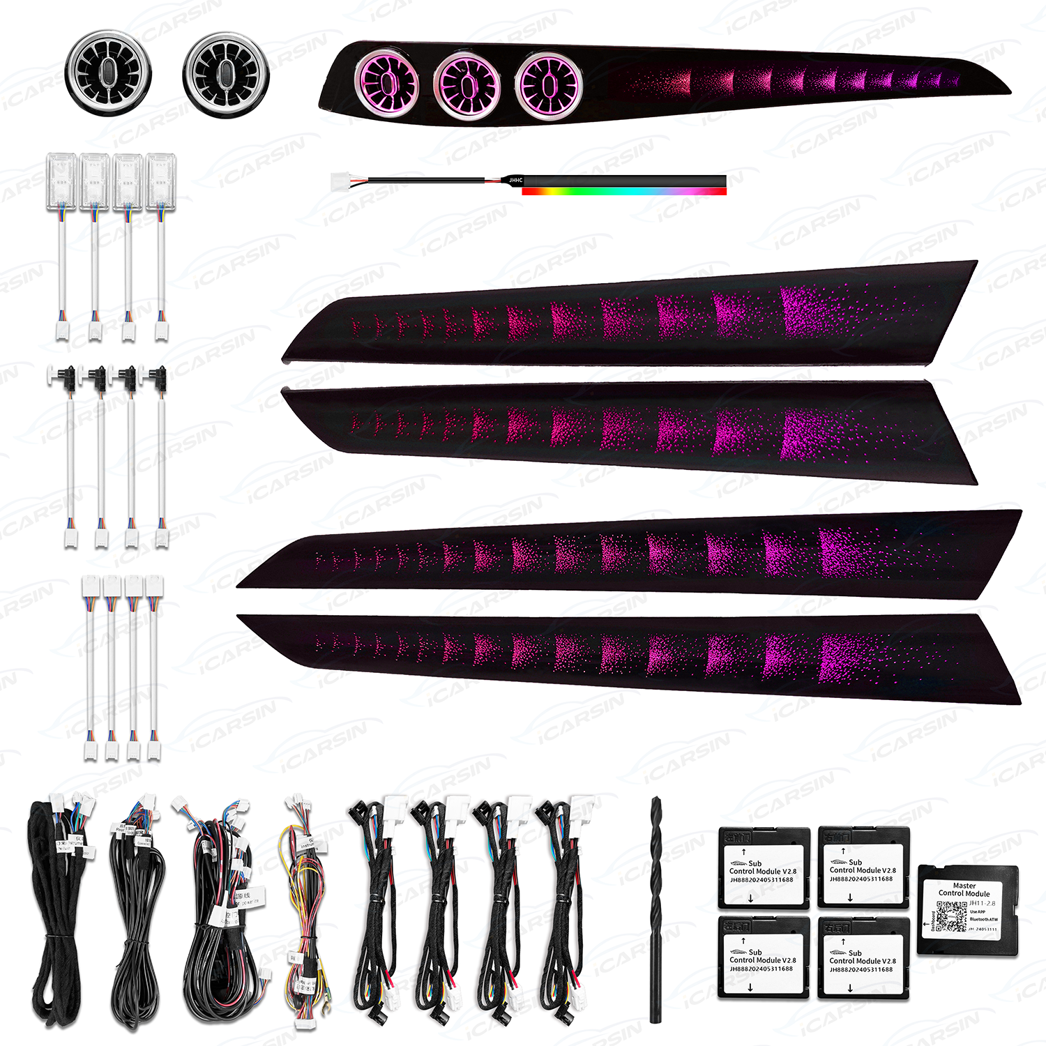 Garniture Intérieure De Voiture En Fibre De Carbone Pour Benz