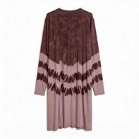 HuaYi GOTS & OEKO-TEX Top en coton tricoté artisanal tie-dye personnalisé |   Ensemble de vêtements de détente et de pyjama décontractés respirants pour femmes, printemps