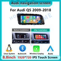Autoradio Multimédia Système Linux 8.8" avec Navigation GPS pour Audi A4 A4L B8 A5 Q5 2009-2018 Stéréo CarPlay Écran Miroir GPS