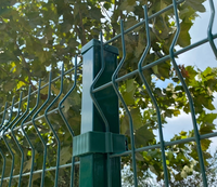 Clôture en panneaux métalliques soudés 3D courbés, revêtement poudré, pour la protection des clôtures résidentielles, des jardins, des parcs et des zones industrielles