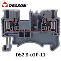 1Pcs DEGSON D-DS2.5-01P-11-00ZH DS2.5-PE-01P-1C-00AH RESSORT Type DIN RAIL TERMINAL BLOCKS PHOENIX CONNECTEUR PT2.5-TWIN