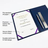 Protège-documents en carton durable personnalisé, dossier à trois volets, couverture de diplôme, porte-certificat de sublimation