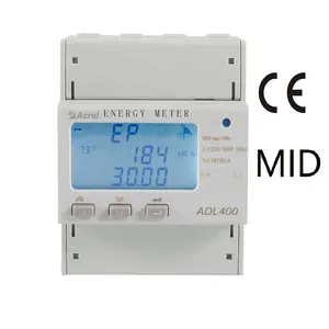 Din Rail 3 Phase Ac Electrical Power Monitoring Smart Electric Energy Meter With Rs485