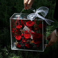 Boîte cadeau de roses éternelles pour la Saint-Valentin, le Qixi Festival, la fête des mères, la petite amie, la meilleure amie, un mariage ou un anniversaire