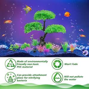 <span class=keywords><strong>Aquarium</strong></span> Kunstplanten Roze Kersenbloesemboom Decoratie Set voor Goudvis <span class=keywords><strong>Betta</strong></span> Tank Accessoires - Product Image 5