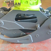 Grappin hydraulique pour pelle avec cylindre unique, léger