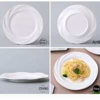 Assiettes plates occidentales en gros, assiettes à pâtes, assiettes pour plats chauds, assiettes à steak, vaisselle de restaurant, assiettes occidentales blanches pures et peu profondes