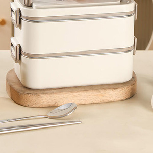 Nouvelle boîte à lunch chauffante pour adultes en acier inoxydable 304, compatible micro-ondes, pour le stockage de bento en 2026 - Product Image 5