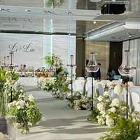 Centres de table pour décoration de table de mariage, lustre haut éclairé en cristal