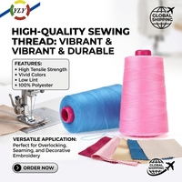 Fil à coudre en polyester haute ténacité 40s/2, fil filé, 5000 yards, pour machine à coudre industrielle, broderie