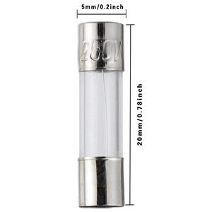 Fusible de Tubo de Vidrio de 5x20mm, 250V, Acción Rápida/Lenta, 1A 2A 3A 5A 10A 15A 20A 30A, para Protección de Audio de Coche, Electrodomésticos y Electrónica - Product Image 2