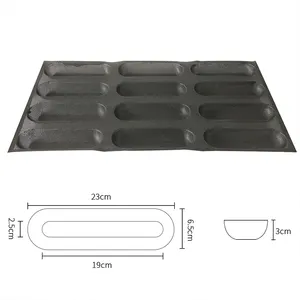 OEM Wholesale Cake Compartment Oblong Shape Silicone Mold Silicon Bread Sets