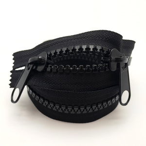 Sac de couchage de haute qualité, accessoire de tente de bateau noir avec <span class=keywords><strong>Double</strong></span> tirette coulissant extrémité ouverte #10 séparant de grandes fermetures à glissière en plastique - Product Image 3