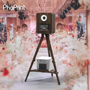 Robot Selfie <span class=keywords><strong>Purikura</strong></span> Machine Party Vintage de madera Dslr Photo Booth - Product Image 5