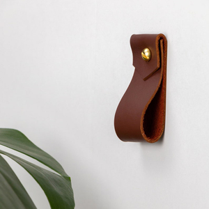 Оптовая Продажа с фабрики, кожаные настенные крючки для домашнего декора, полотенце, кольцо, вешалка, кожаный держатель для полотенец - Product Image 6