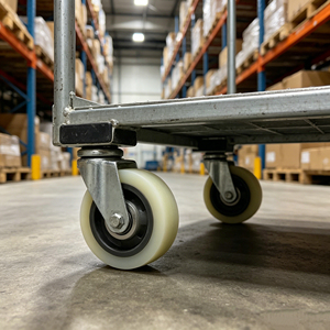 Silicone Coated <b>Trolley</b> Caster Wheel Anti-Slip Low Noise Shock Absorbing for Cart Warehouse & Equipment - Product Image 1