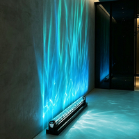 Lampe LED 3D intelligente pour laveuse murale DMX RGBW, barre de lampe à projection de flamme, contrôle de l'eau, éclairage de décoration de fond de salon