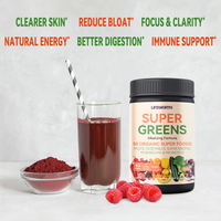 LIFEWORTH OEM Greens Complément alimentaire pour fruits et baies Extrait de plantes Super Food Red Blend Powder