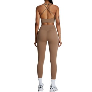 Mùa Hè Ngoài Trời Của Phụ Nữ Cộng Với Kích Thước Yoga Mặc Eo Cao Thoáng Khí Trọng Lượng Nhẹ Phòng Tập Thể Dục Tập Thể Dục Bộ 2Pcs - Product Image 2