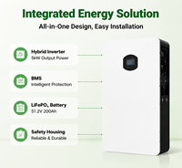 Système de stockage d'énergie solaire tout-en-un 16 kWh 10 kWh, batterie LiFePO4 51,2 V 200 Ah 314 Ah avec onduleur hybride 5 kW pour usage domestique