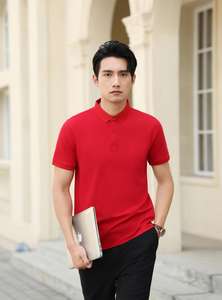 Vente en gros d'usine - Nouveau design de t-shirt <span class=keywords><strong>polo</strong></span> en tricot pour homme - Coton / Polyester - Manches courtes - Uniforme pour homme - Product Image 4