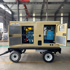 Groupe électrogène diesel silencieux haute vitesse sur remorque 80KW 100KW 65KVA 50KW Triphasé 380V 400V 50 60HZ pour usage industriel extérieur de secours - Product Image 2