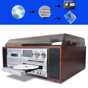 Tocadiscos de <span class=keywords><strong>Vinilo</strong></span> con Retorno Automático de Tamaño Completo en Oferta, Reproductor de Gramófono con Cassette, Reproducción y Grabación por USB y SD, CD y RADIO - Product Image 5