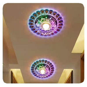 Hiện đại LED phòng khách ánh sáng Trần đầy màu sắc pha lê cá tính sáng tạo Acrylic đèn hành lang cho khách sạn nhà thiết kế mới - Product Image 2
