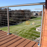 YL METAL Poteaux de clôture en acier inoxydable de premier choix, garde-corps de terrasse, garde-corps de balcon avec câble métallique