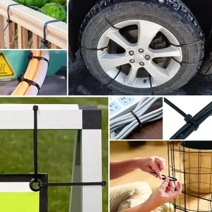 Cables de Nailon Plástico, Cierres de Cable Multiusos con Autobloqueo, Correas de Amarre, Lazos de Sujeción Reutilizables para el Hogar y la Oficina - Product Image 6