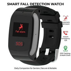Montre connectée pour soins à domicile avec appels d'urgence SOS en un clic, suivi GPS 4G, alerte de chute, moniteur de santé, montre Android - Product Image 1