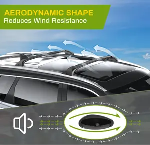 Rak atap VOLVO bilah silang kompatibel dengan 2021 2022 2023 Rogue Crossbar mengangkat sisi Universal rak atap aluminium