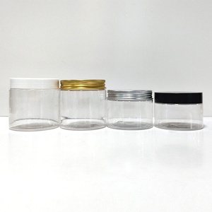 100ml Face Cream Containers Cosmetics <b>Plastic</b> Clear Hair Mask Body Scrub Skincare Cream <b>Jar</b> with White Lids - Product Image 1