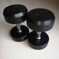 Ensemble d'haltères de musculation pour salle de sport, équipement de musculation commercial, haltères ronds en caoutchouc