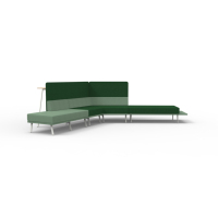 Ensemble de canapés modulaires sectionnels, couleur personnalisée, base en métal moderne, tissu écologique de haute qualité, durable, pour le bureau à domicile, le salon