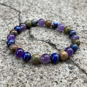 Bracelet en pierre naturelle avec perles de verre colorées Tranquillité – Service OEM/ODM exclusif, Assurance Commerciale - Product Image 4