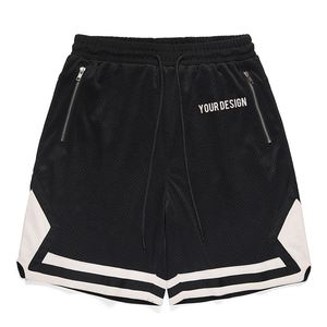 Short d'uniforme de basket-ball personnalisé vintage pour hommes Short de sport d'entraînement rétro à double maille de haute qualité avec poches - Product Image 1