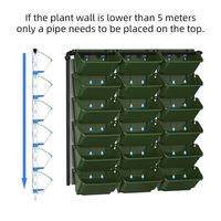 Naturix paten gantung dinding vertikal irigasi tetes hijau sistem Stackable pot bunga plastik kebun perkotaan
