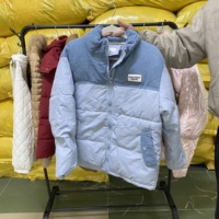 Vestes matelassées en coton d'occasion en gros, manteaux d'hiver de seconde main, styles variés, approvisionnement en vrac