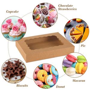 Caja <span class=keywords><strong>de</strong></span> Papel Kraft para embalaje <span class=keywords><strong>de</strong></span> alimentos, embalaje en polvo con impresión personalizada, para postres, galletas y rosquillas, el producto más vendido <span class=keywords><strong>de</strong></span> china - Product Image 5