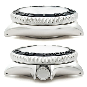 Vỏ đồng hồ SKX bạc, núm vặn ở vị trí 3 giờ dành cho SKX007 009, bề mặt thép sáng bóng, phù hợp với máy NH35, vòng chapter, nắp lưng, phụ kiện độ chế. - Product Image 5