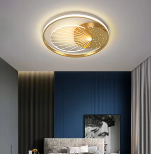 Luminaires décoratifs de salon forme ronde Led plafonnier acrylique ultra mince pour chambre à coucher - Product Image 5