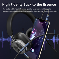 Toocki Kabel Audio Praktis 3.5mm Male to Male Hi-Fi Kualitas Suara Asli Tahan Lama dengan Konektor Berlapis Emas untuk Penggunaan di Rumah.