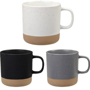 Ensemble de tasses en céramique au design nordique avec logo personnalisé, poterie moderne personnalisée pour le lait et le café, compatible lave-vaisselle et micro-ondes - Product Image 1
