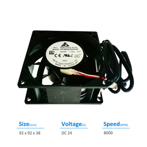 เดลต้า PFB0924DHE-G7T 24VDC 1.45A 34.80W 8000RPM ตู้ควบคุมอินเวอร์เตอร์ UPS พัดลมระบายความร้อนแบบแกน - Product Image 2