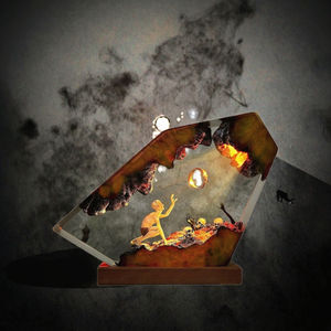 Bague du Seigneur des Ténèbres en résine Gollum, Lampe de table écologique, Art moderne, Monde fantastique, Décoration d'Halloween - Product Image 3