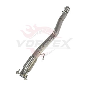 Tuyau d'échappement en acier inoxydable Vortex avec bouclier thermique compatible avec Mercedes Benz AMG CLA35 4MATIC 2.0T 2020-2023, tuyaux de turbo pour voiture - Product Image 3