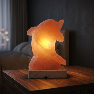 Lampe de sel de l'Himalaya de haute qualité, lampe de sel miniature naturelle de l'Himalaya avec base en bois pour la décoration de la pièce, sculptée à la main - Product Image 1